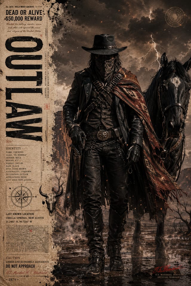 Dark Western Outlaw Poster