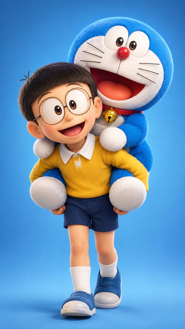 Ultra-detailed 3D plush cartoon character