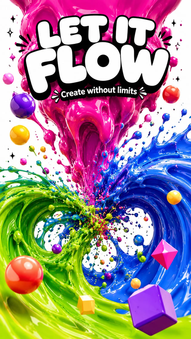 3D Liquid Art Poster